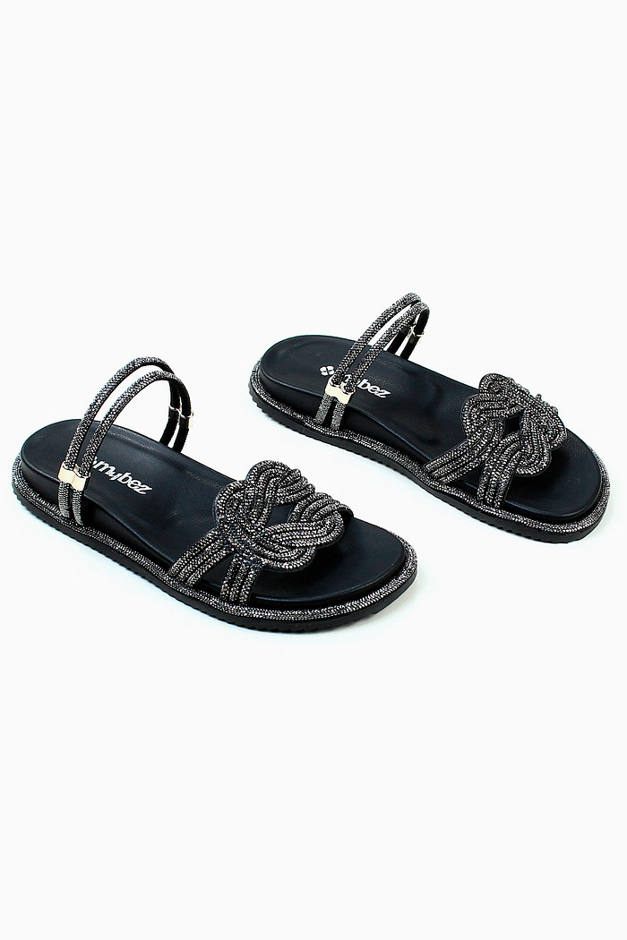 Papete com Strass Aimee Mybez Preto