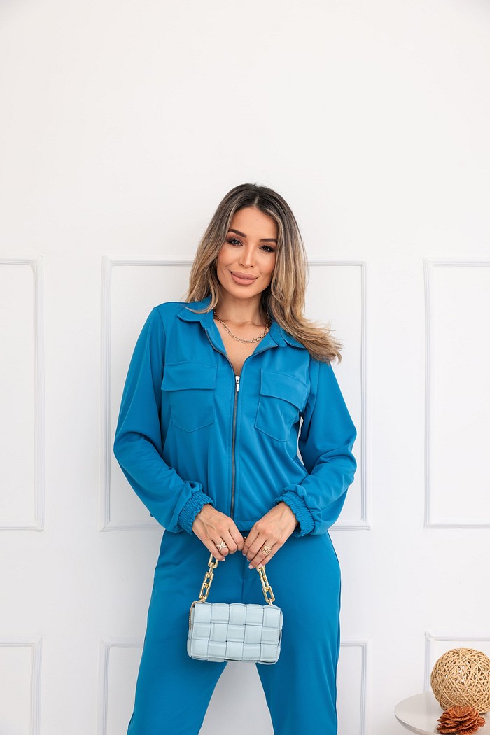 Conjunto Crepe Alfaiataria Catarina - Azul lavanda