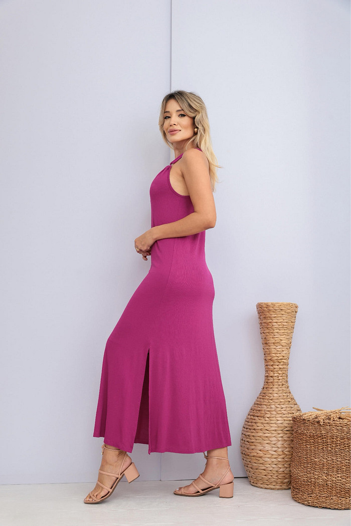 Vestido Evase Heloisa - Fúcsia