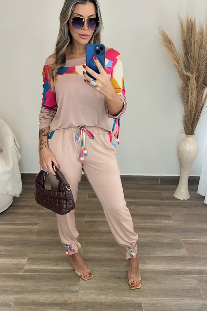 Conjunto Camila Nude com Estampa Floral