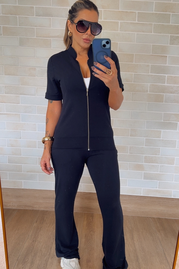 Conjunto em Moletinho   Betina Preto