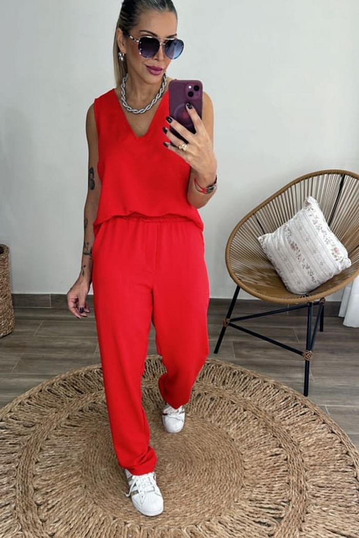 Conjunto Valéria Air Flow Vermelho