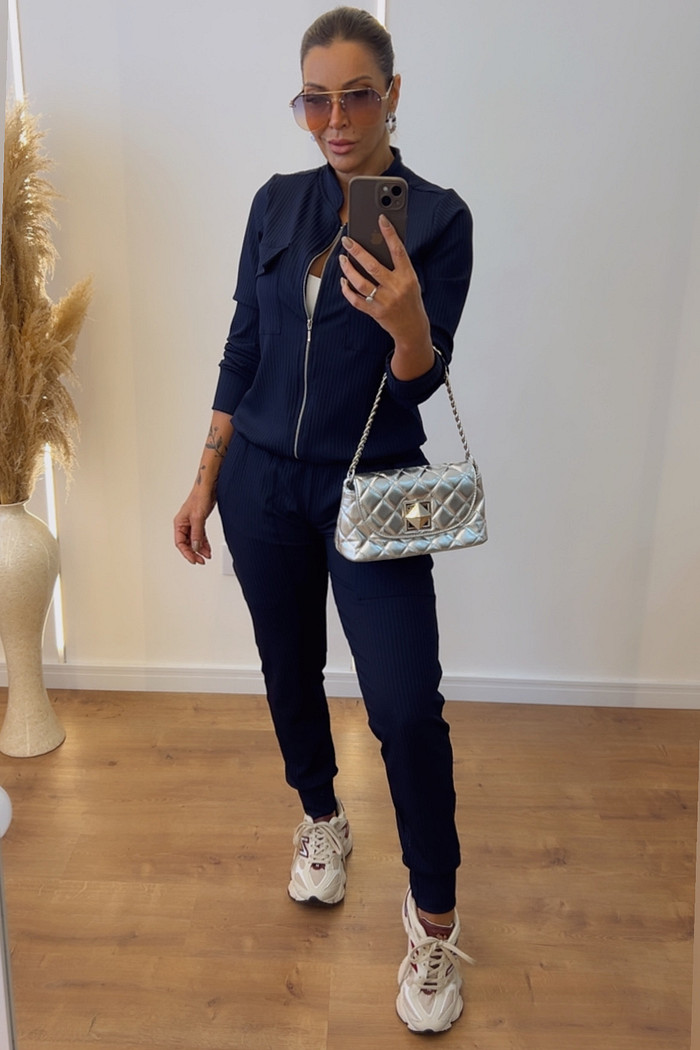 Conjunto em Malha canelada  Dalila Inverno Marinho