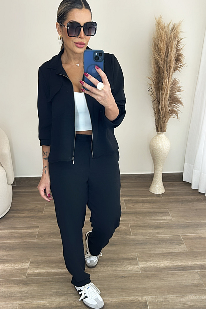 Conjunto em Marrant Catarina  2.0 reformulado  - Preto