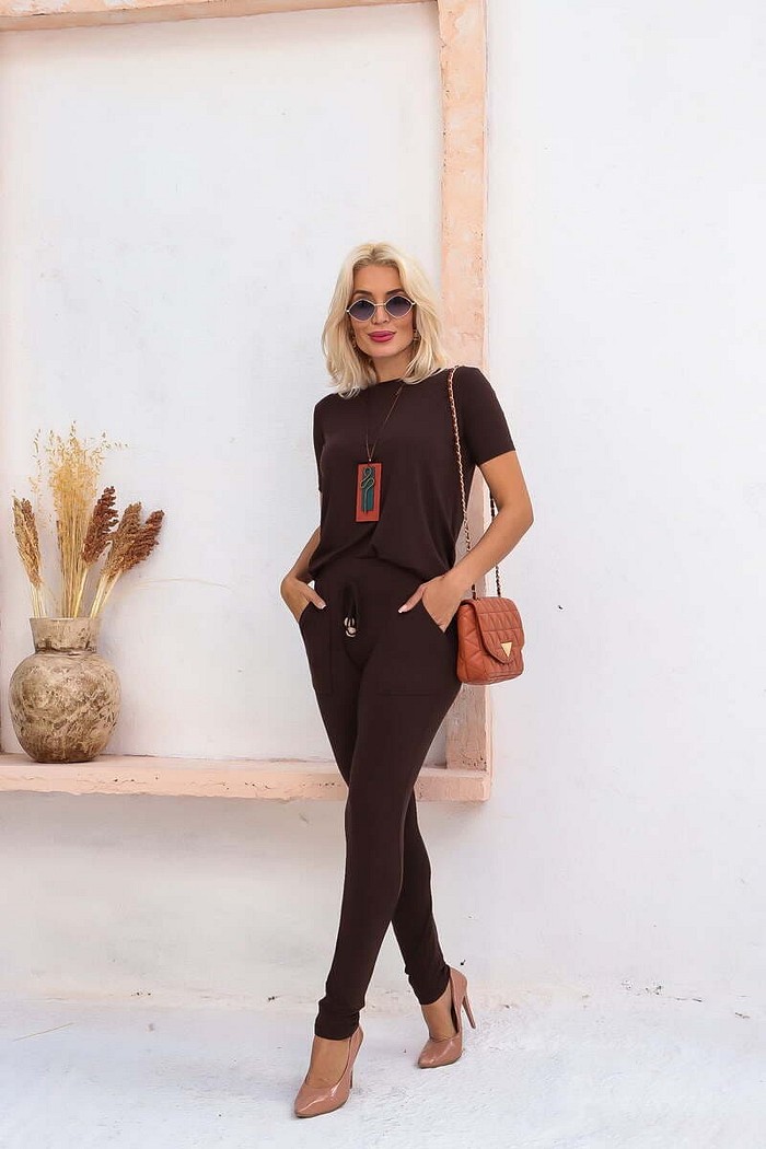 Conjunto Erika Confort Marrom Café