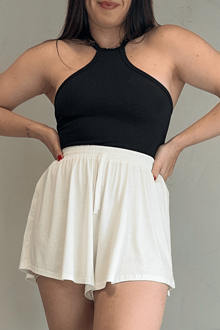 Body frente única Preto