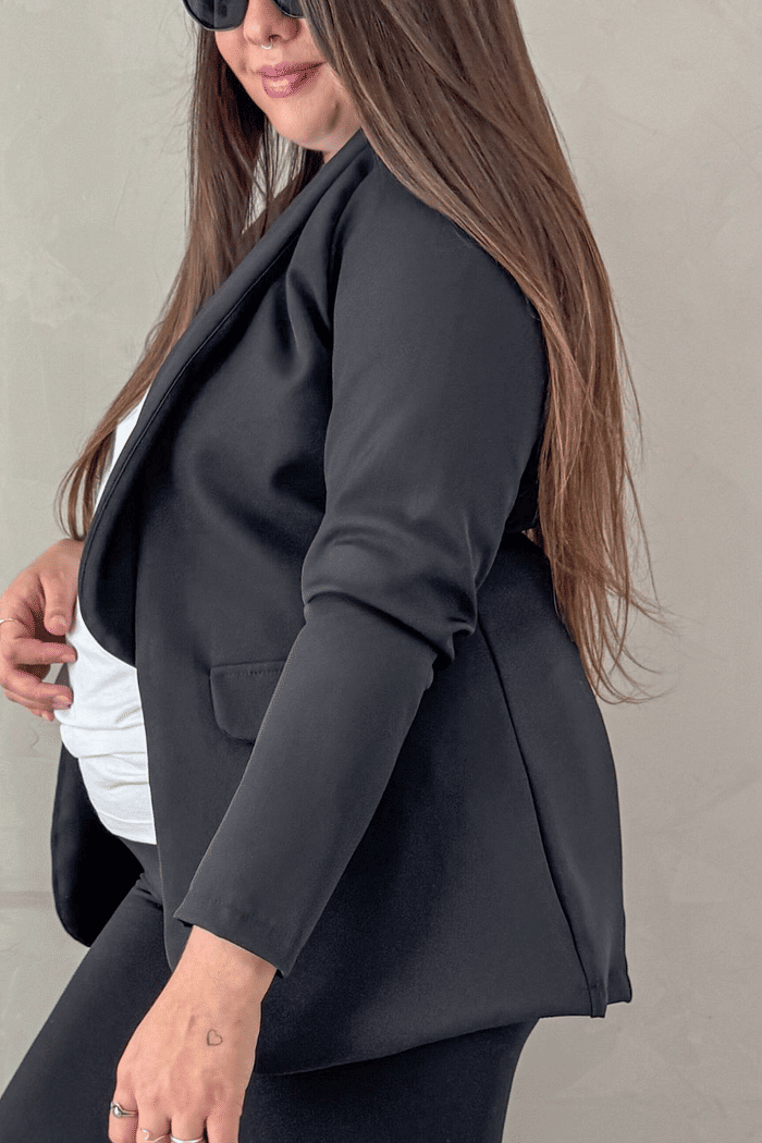 Blazer alongado em alfaiataria