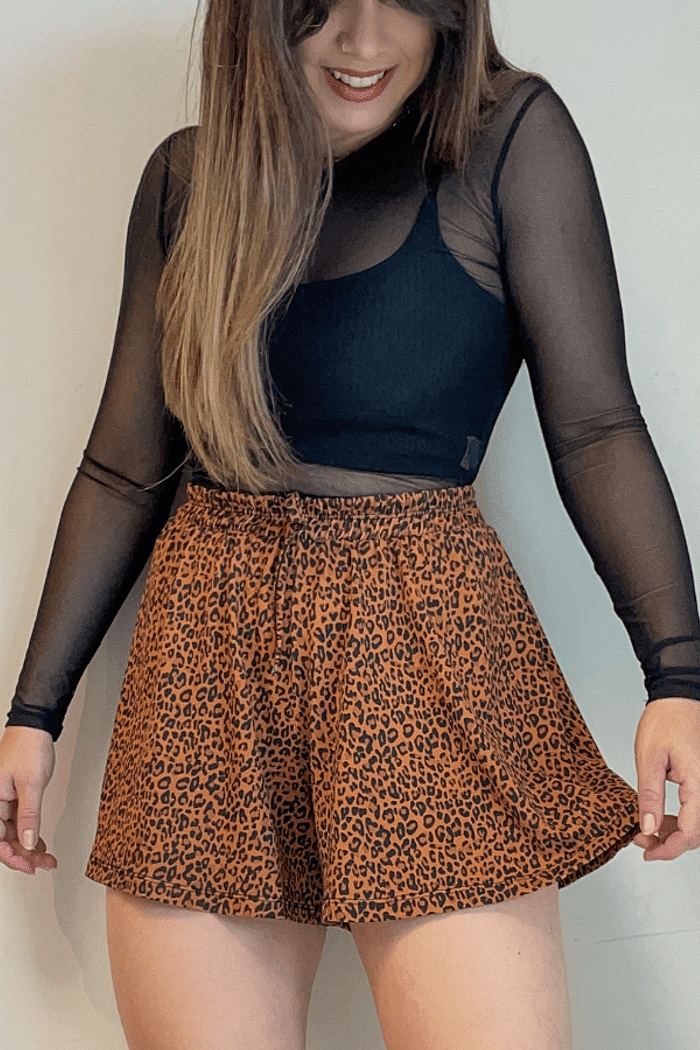 Short Vislcolycra Animal Print