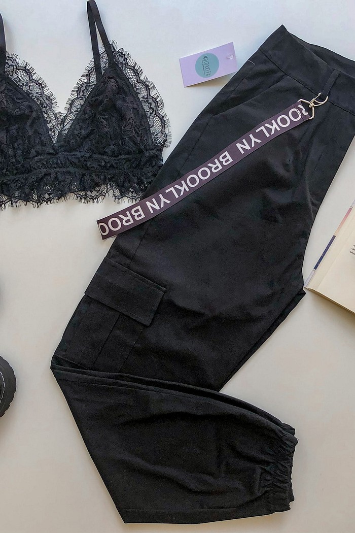 Calça Jogger Cargo Preta