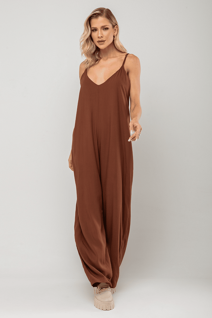 Macacão Jully Marrom