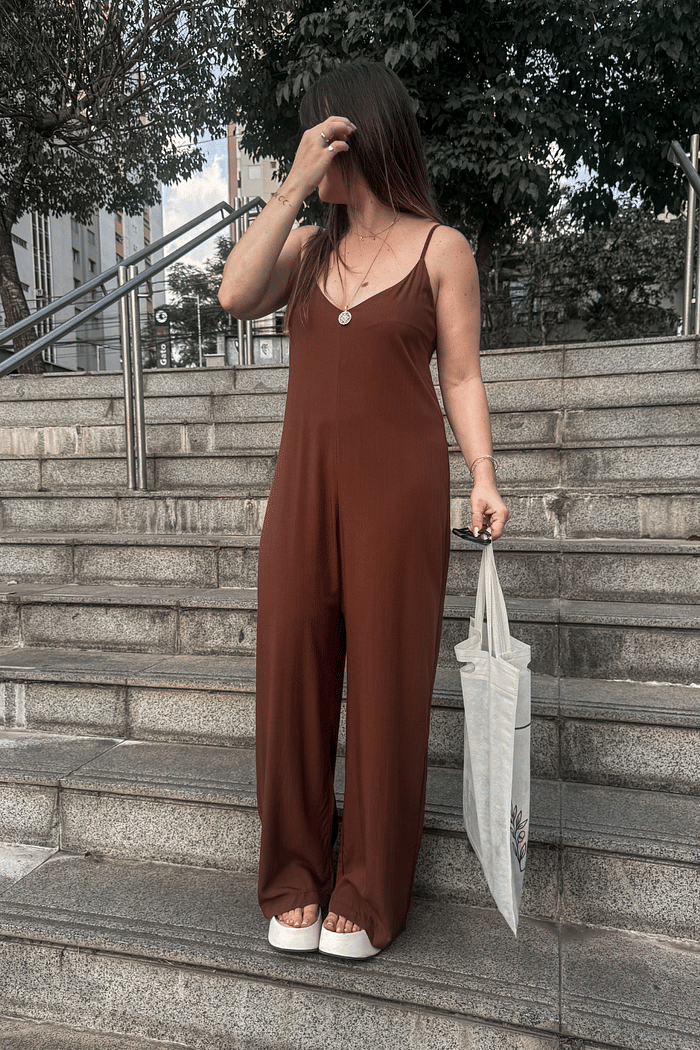 Macacão Jully Marrom