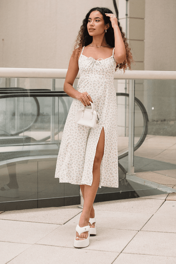 Vestido Midi Cecilia Floral Off