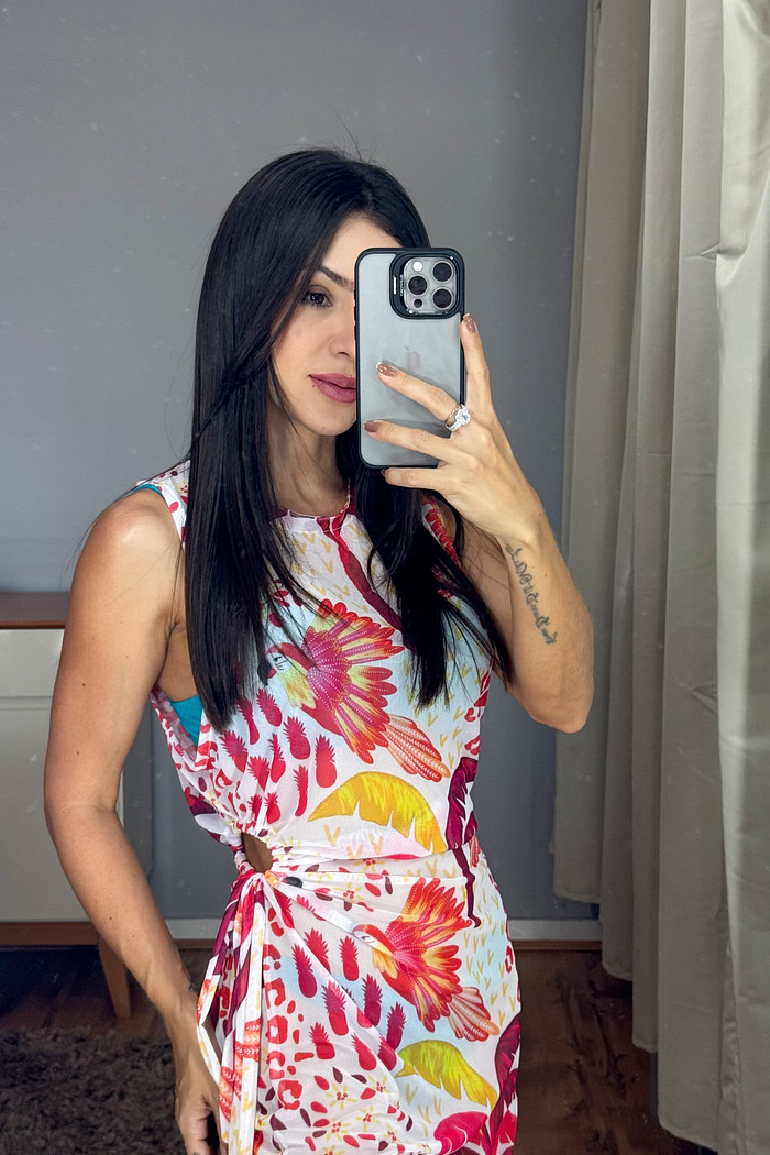 Saída Curta - Estampa de Pássaro