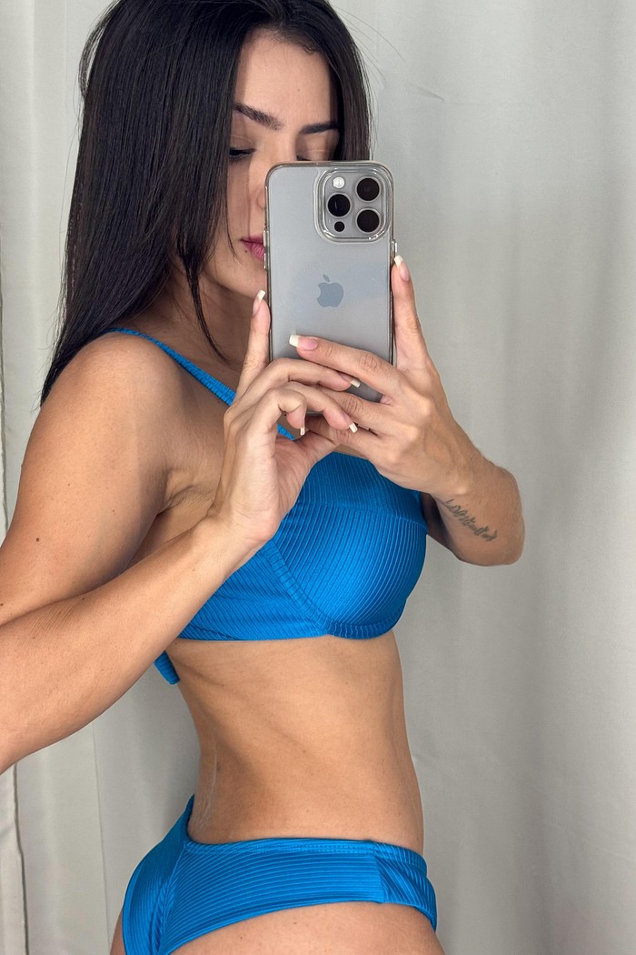 Conjunto Luiza com calcinha Asa delta fio duplo ( Atol)