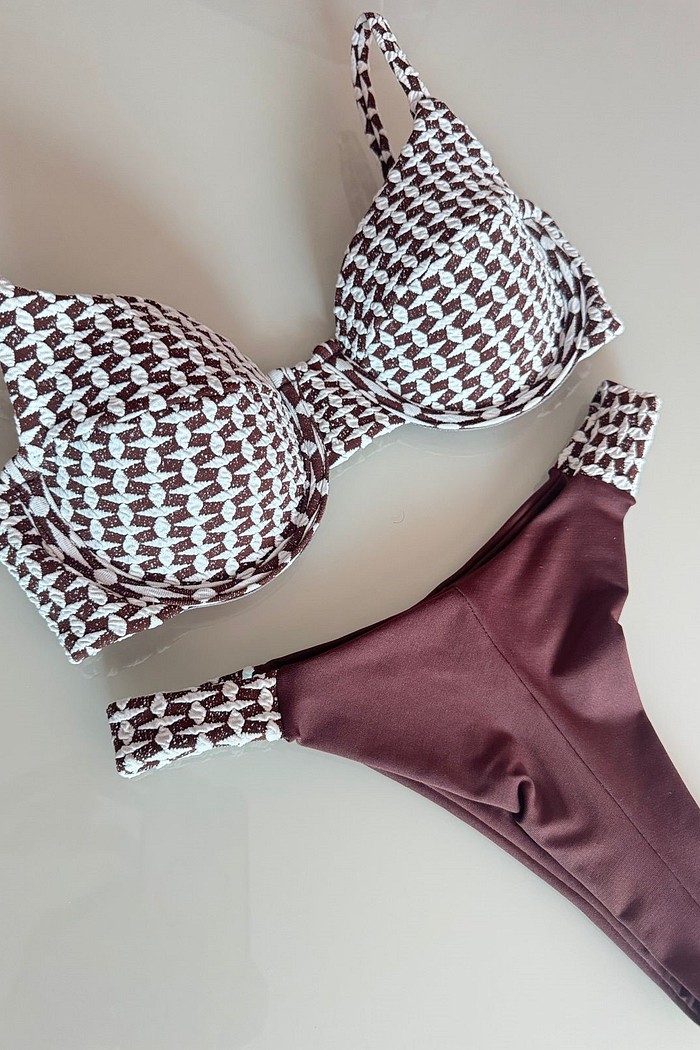 Conjunto Malte Texturizado com Calcinha Lolita