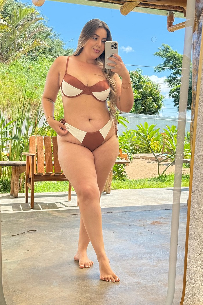 Aro retro Cecília Marrom/off