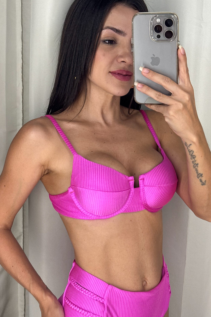 Aro Retrô com Hot Pants Pala e Tranças - Bikini