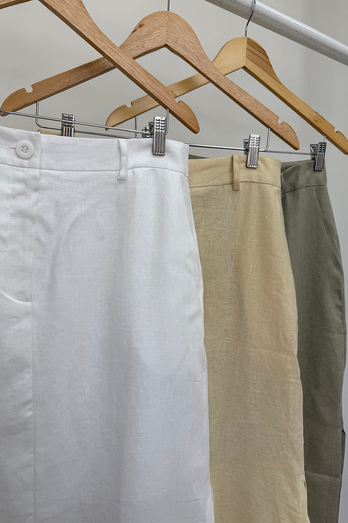 Saia de Linho com Fenda Valentina