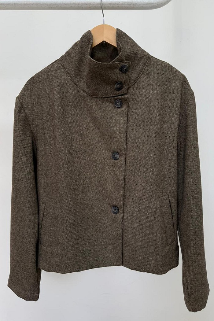 Casaco com Gola Alta Paris