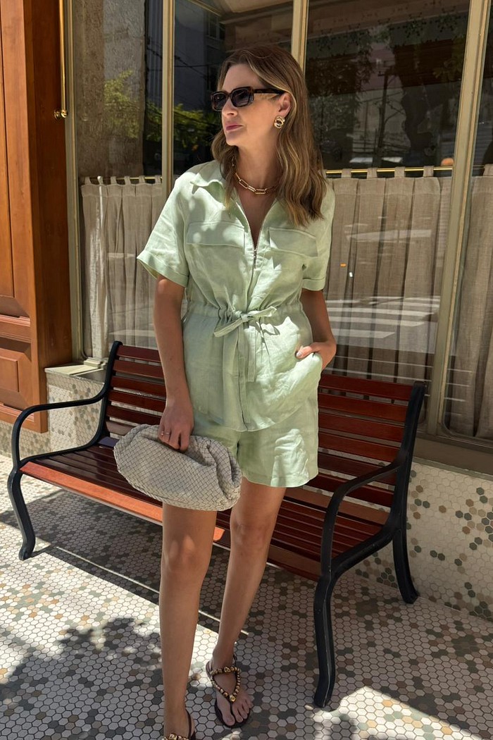 Bermuda de Linho com Cinto Cecilia