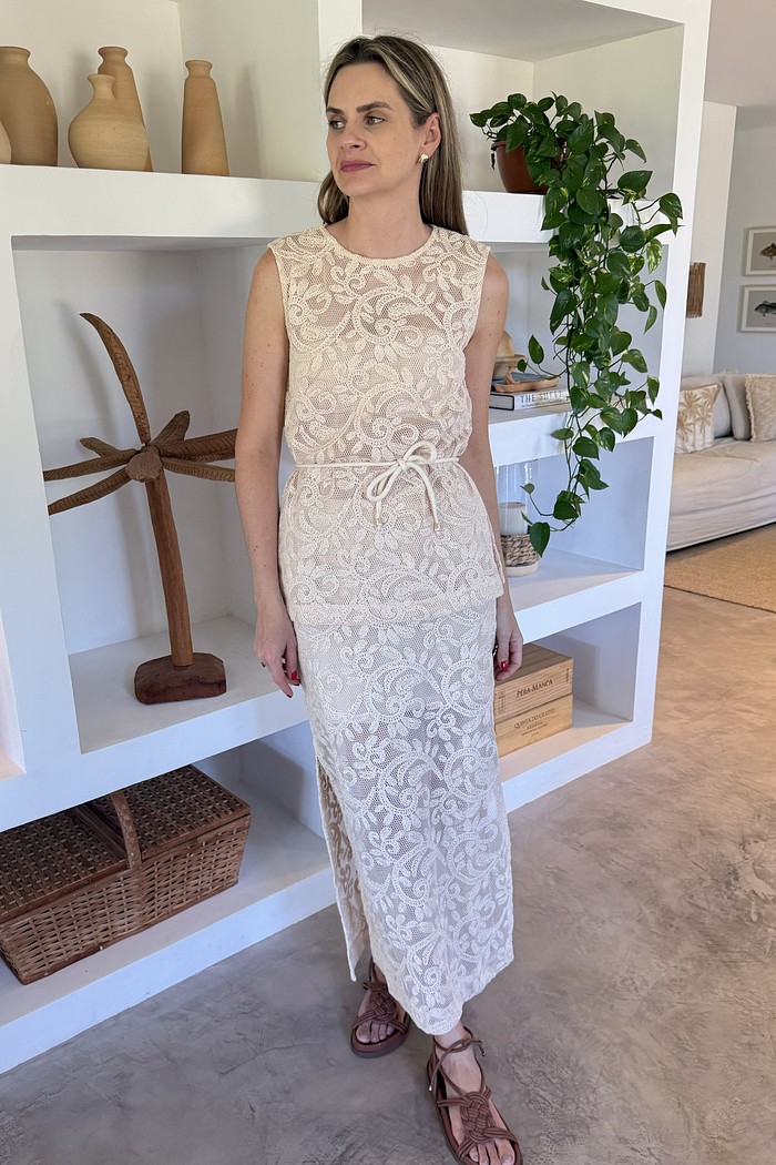 Blusa de Tela Bordada Florence