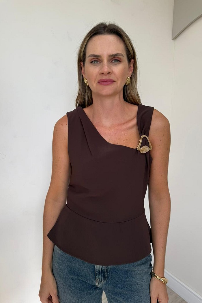 Blusa com Detalhe Dourado Lorraine