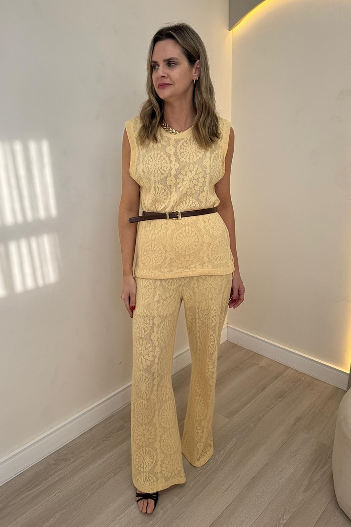 Conjunto de Tricot Regata Begônia