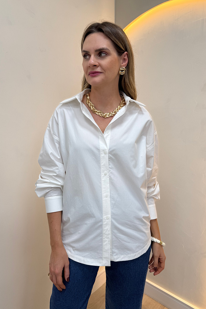 Camisa com Franzido nas Costas Laura