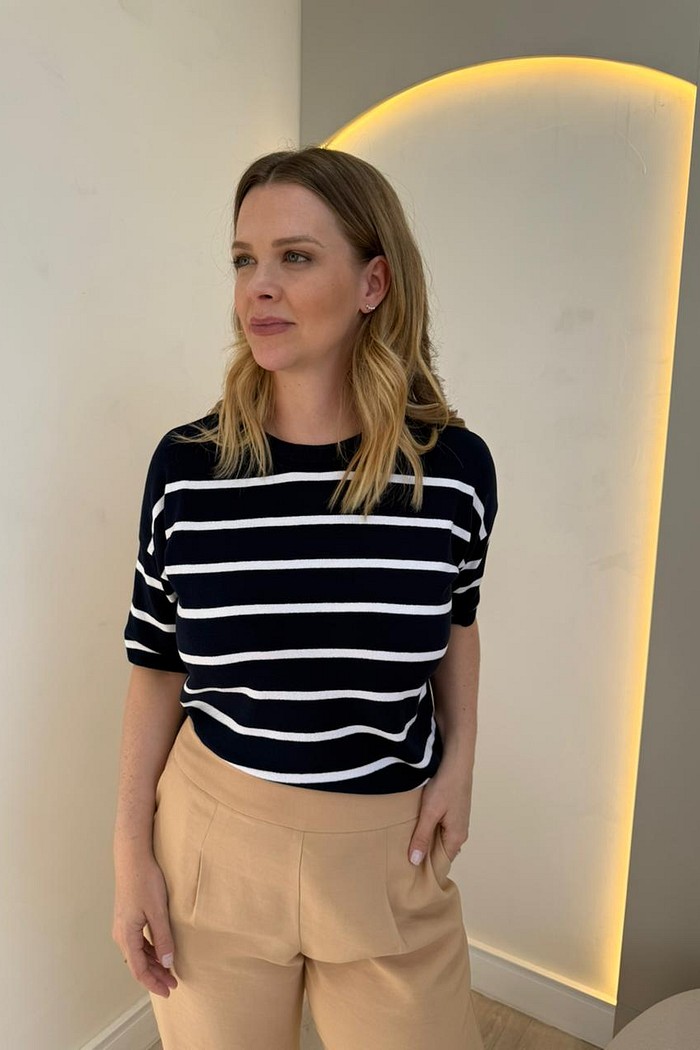 Blusa de Tricot Listrada Ketlin