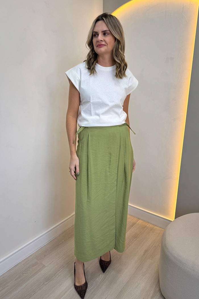 Calça com transpasse Dalia