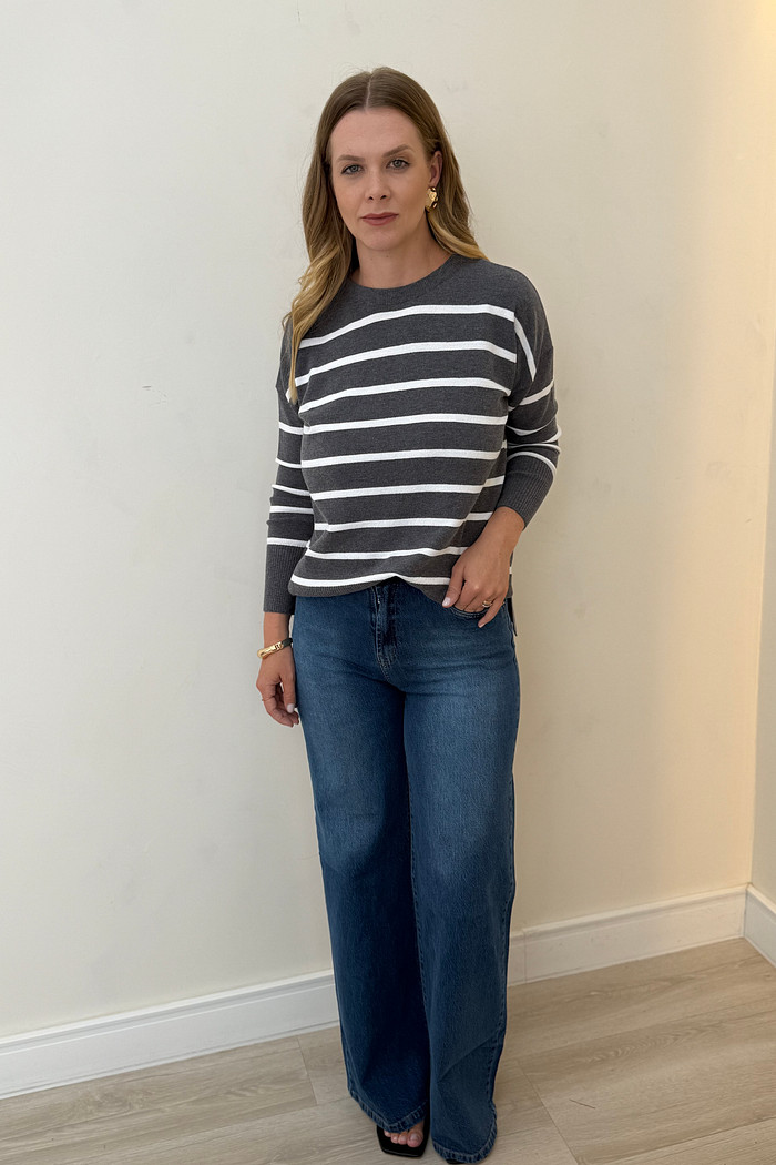 Blusa de Tricot Listrada Aspen