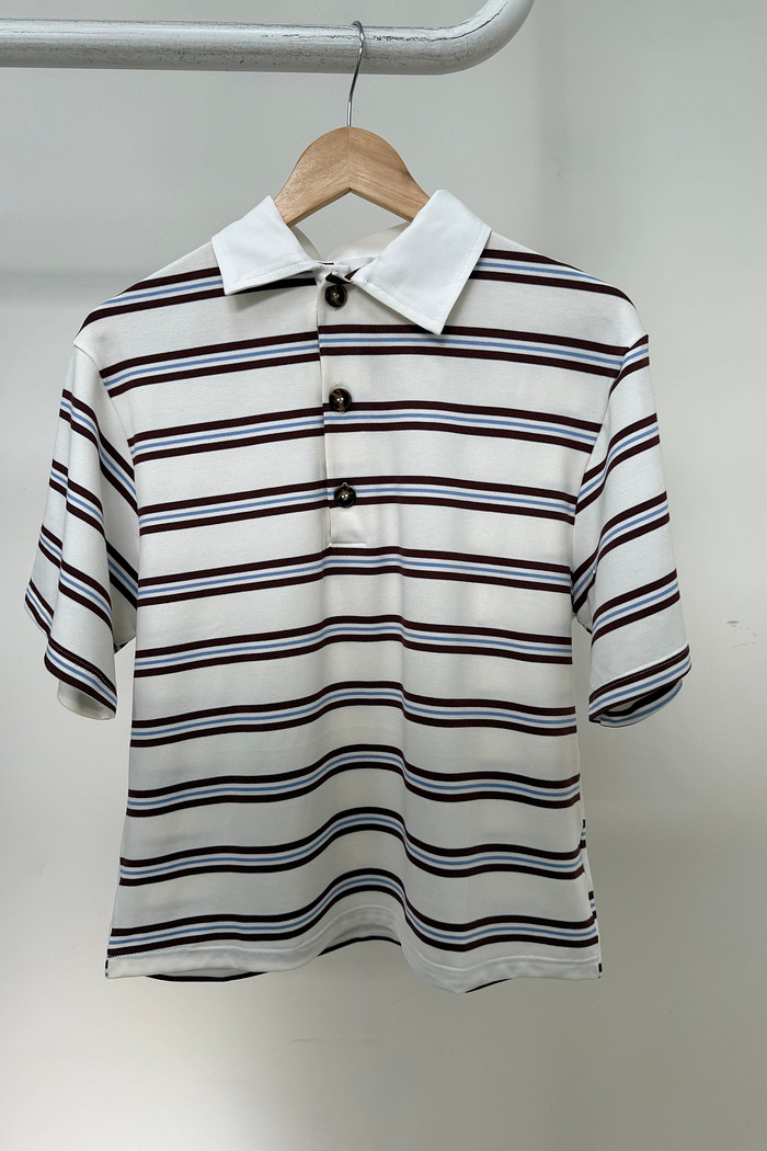 Blusa Polo Listrada Jasmine