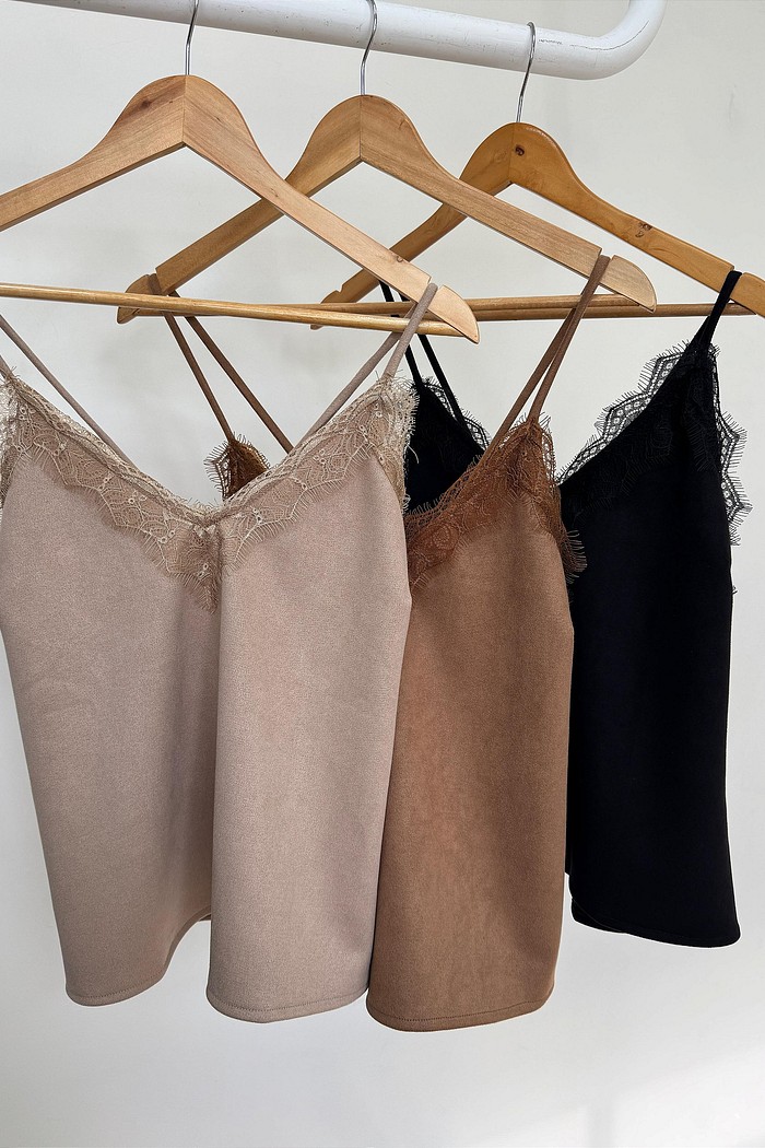 Regata de suede com renda Siena