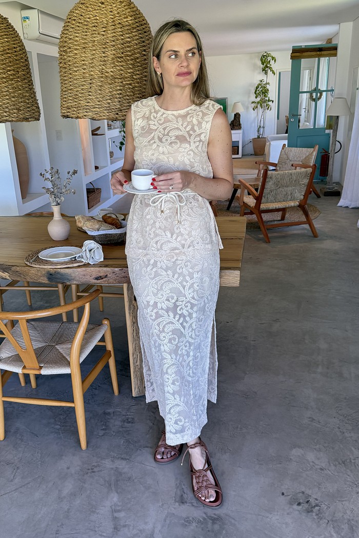 Saia de Tela Bordada Florence