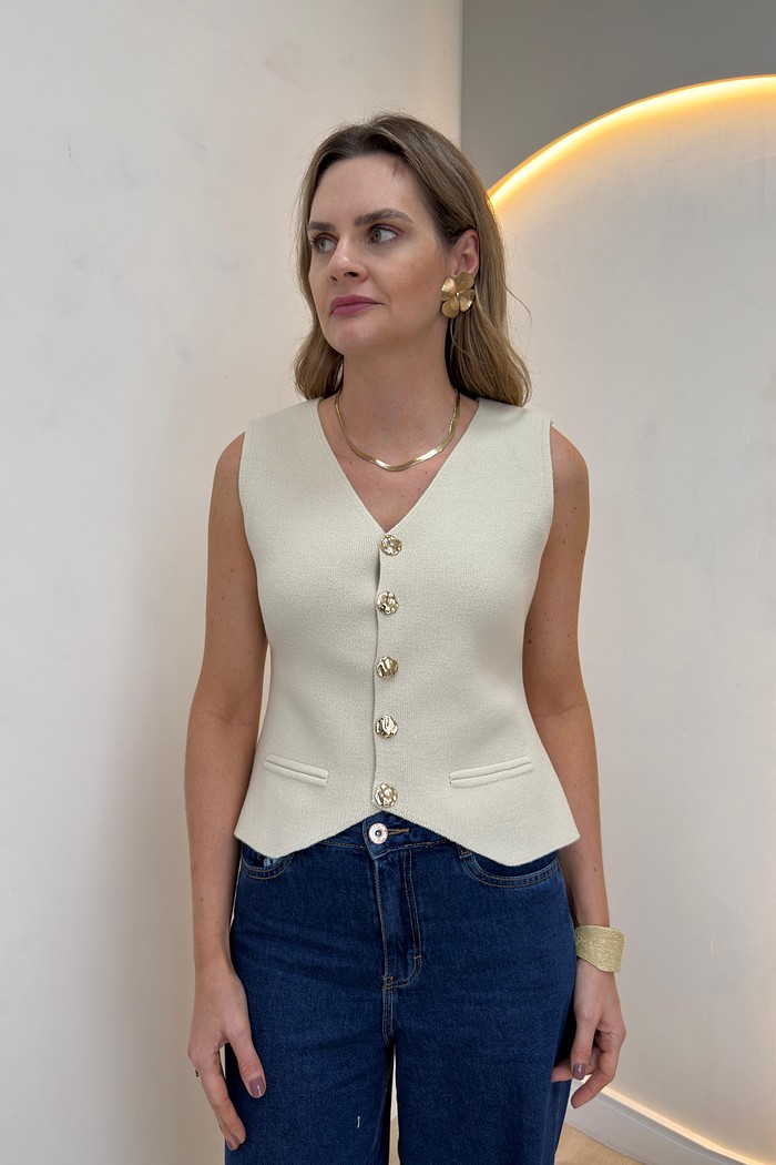 Colete de Tricot Flora