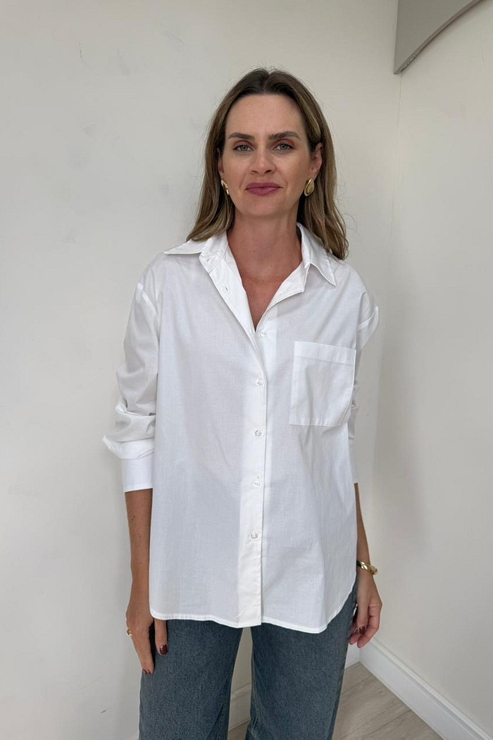 Camisa de Tricoline Stefanie