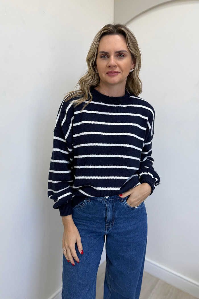 Blusa Listrada de Tricot Leila