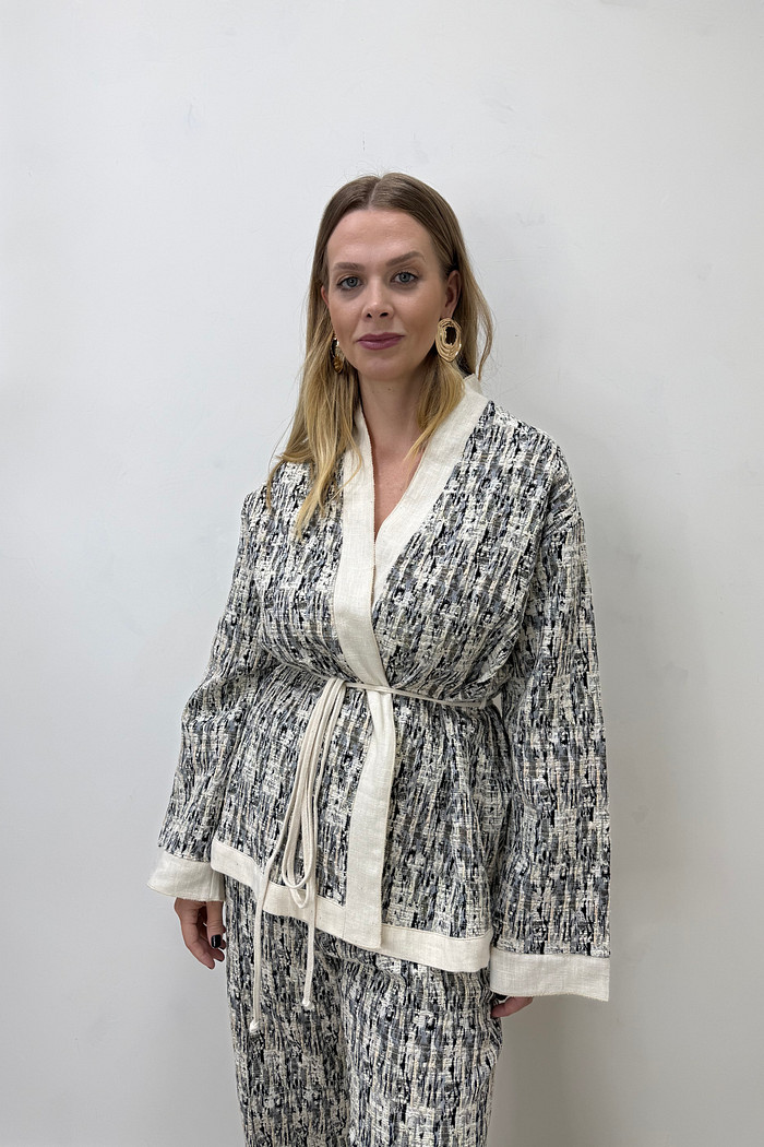 Kimono de Jacquard Roma