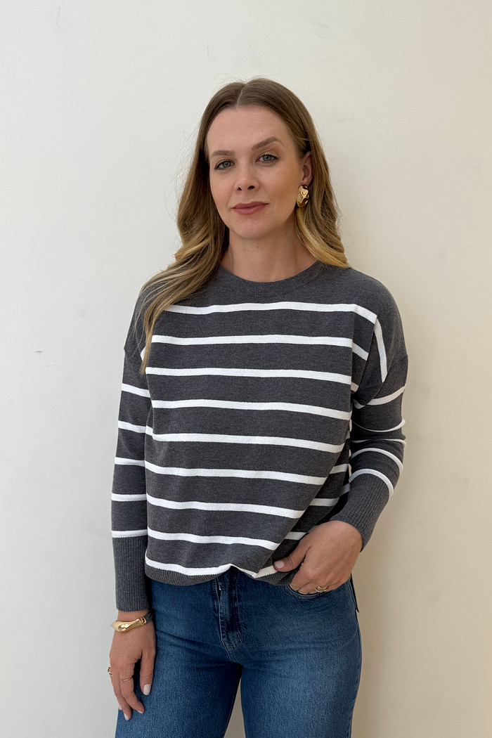 Blusa de Tricot Listrada Aspen