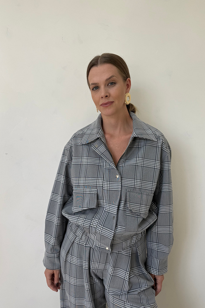 Jaqueta Bomber Xadrez Isadora