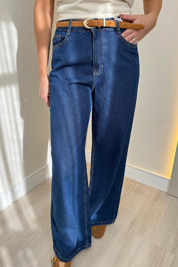 Calça jeans Pantalona Natalia