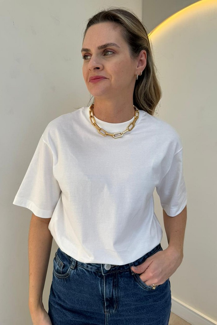 Blusa Manga Curta Fiorella