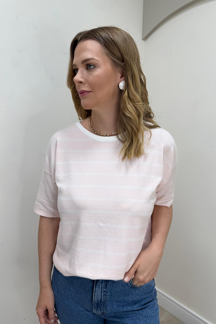 Blusa de Tricot Listrada Lauren