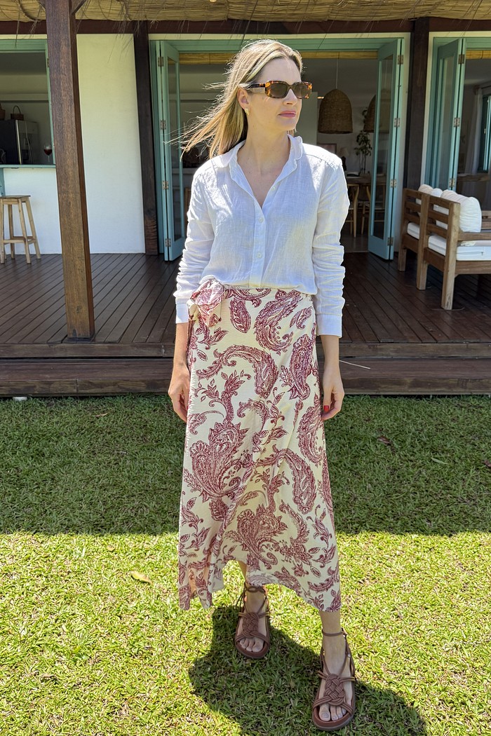 Saia Estampada Gardênia