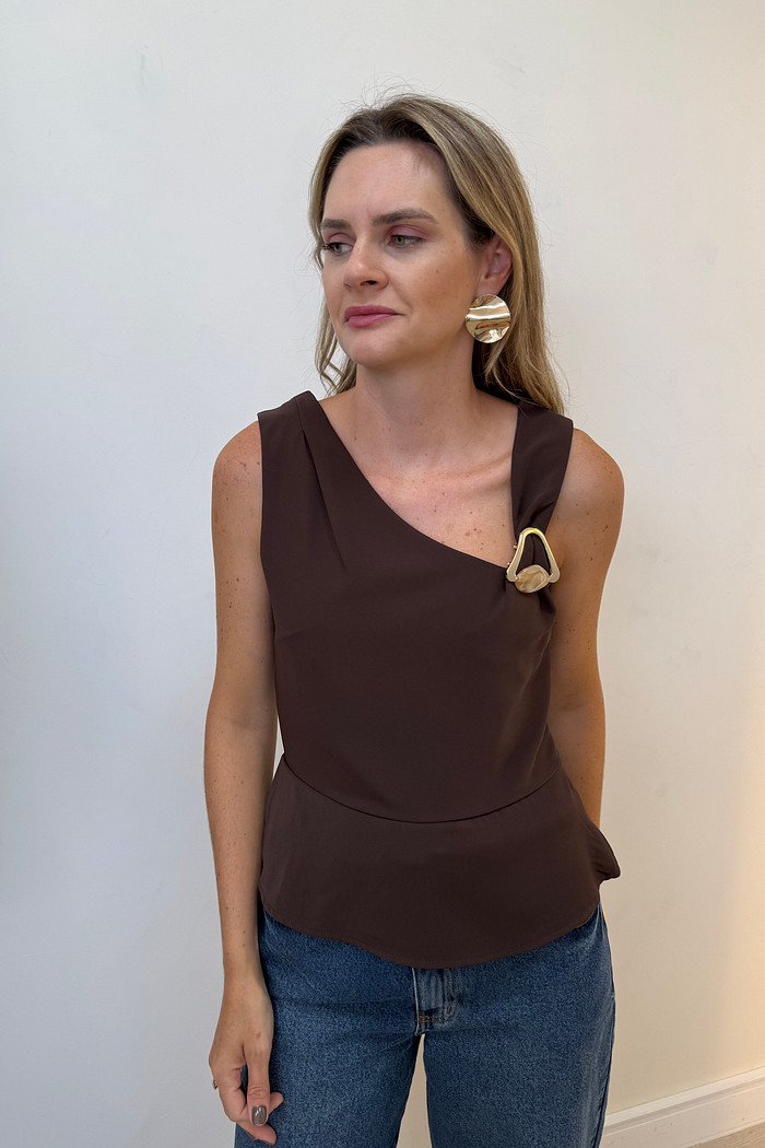 Blusa com Detalhe Dourado Lorraine