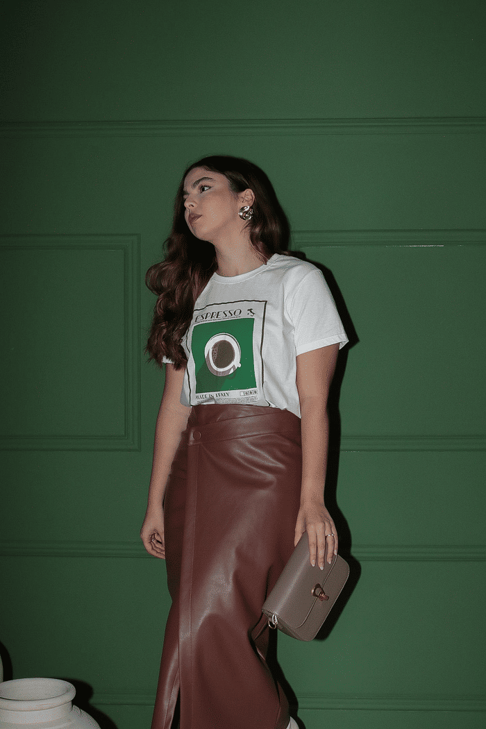 REF:702 T-SHIRT EXPRESSO OFF WHITE 100% ALGODÃO M/M G