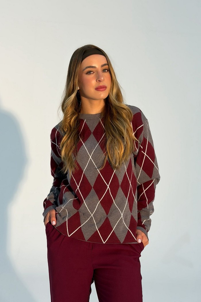 Blusa Tricot Ursula xadrez