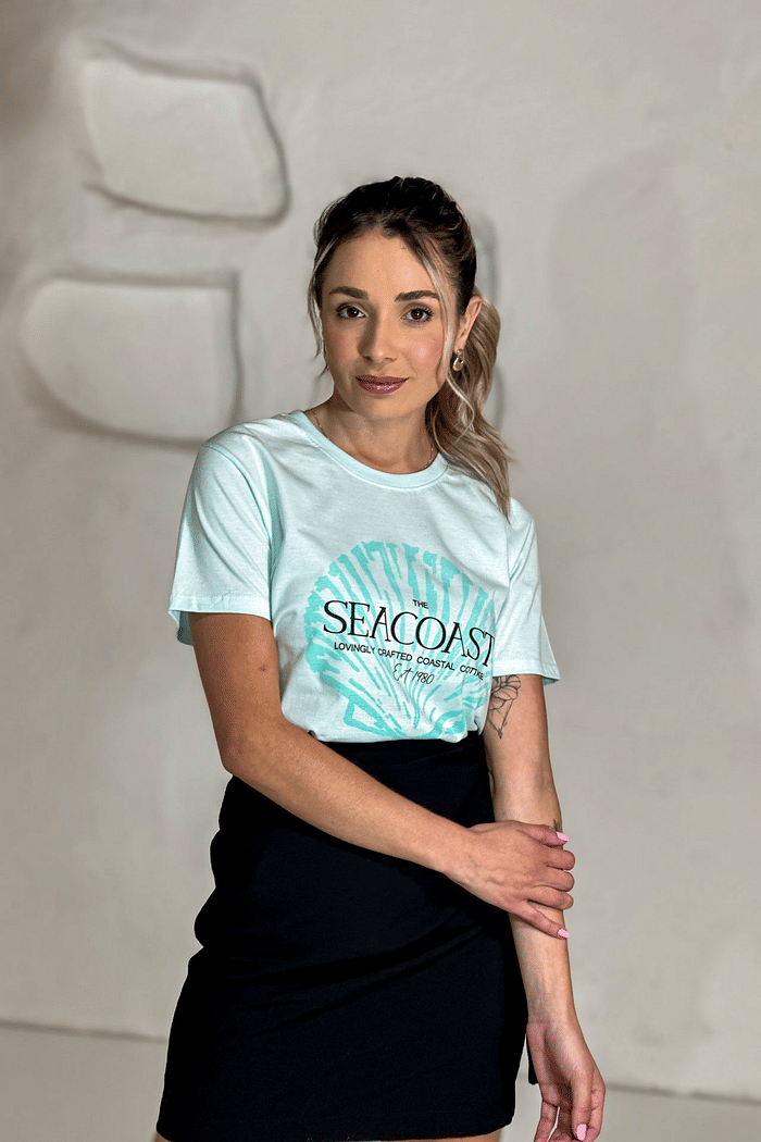 T-SHIRT SEA VERDE ÁGUA 100% ALGODÃO M/M G