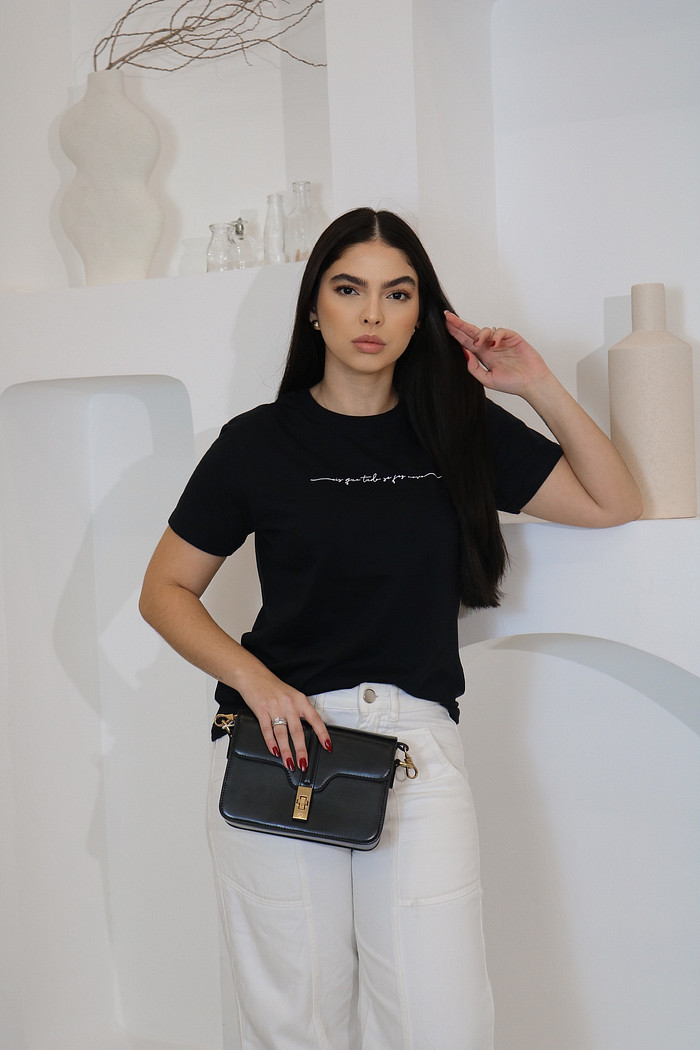 T-SHIRT AURORA PRETO