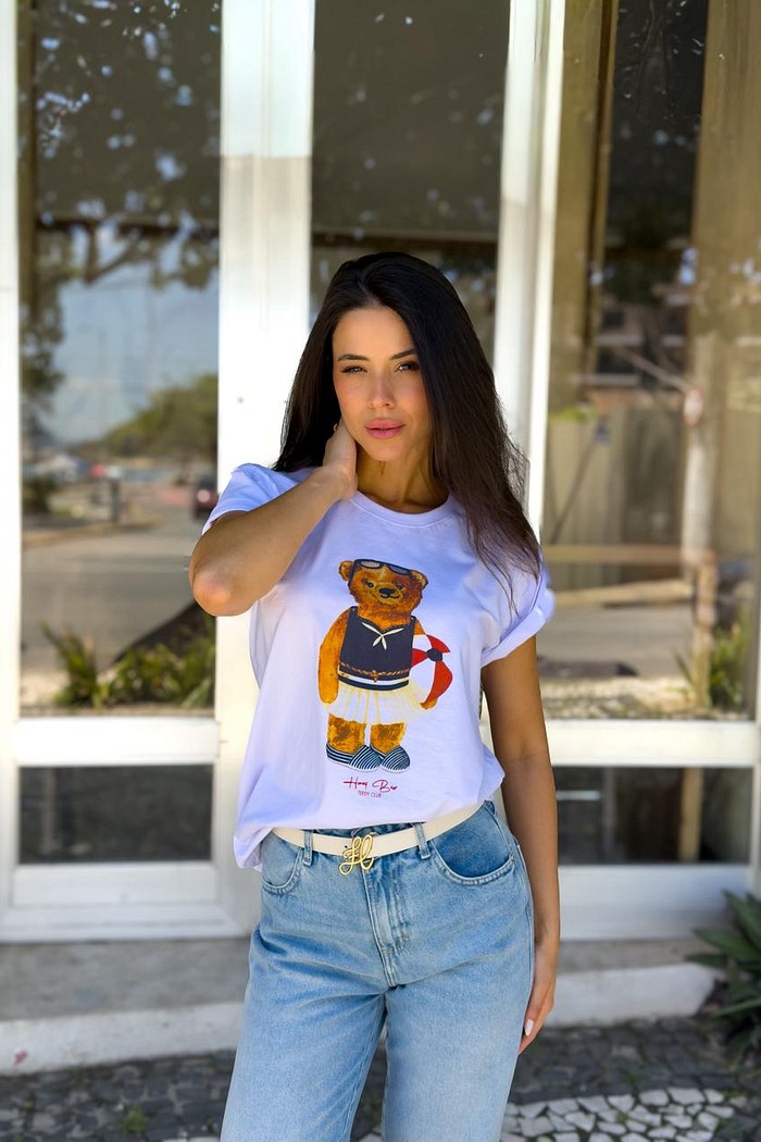 T-shirt Feminina Teddy Club Cor Branco